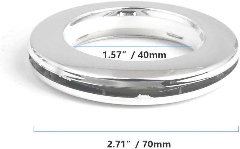 Kuasting 42 Pack Curtain Grommets Inner Diameter 1-9/16"(40mm) Plastic Curtain Eyelet Rings Nanoscale Low Noise Large Grommet Kit for Fabric (Bright) - Image 2